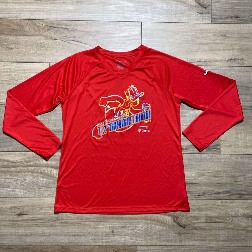Champion Run Disney Womens‎ 2015 Walt Disney World Half Marathon Large Red